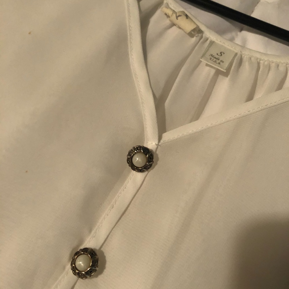 Sheer off white shirt